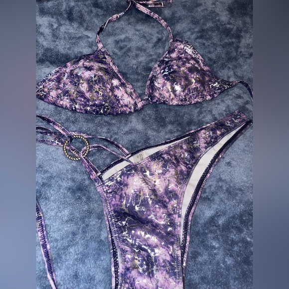 NWOT Purple SEXY Tie-Dye Bikini Set - Picture 3 of 5